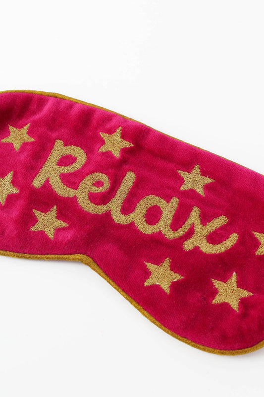 PINK VELVET RELAX SLEEP EYE MASK