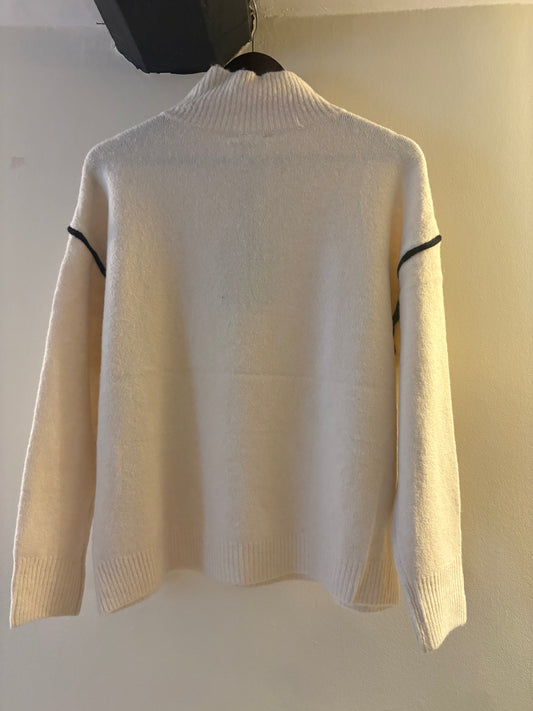 Pearl Zip Neck knit