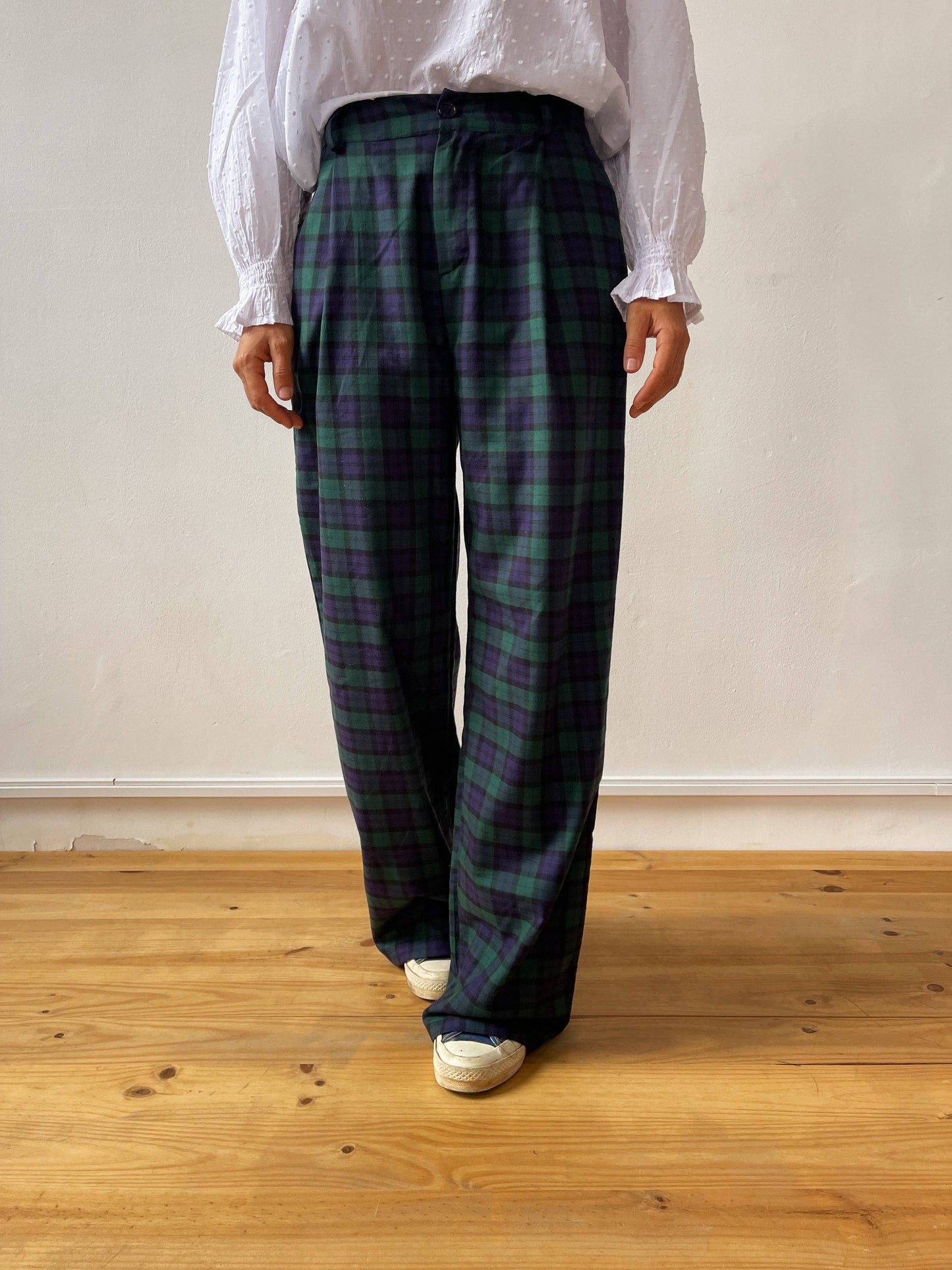 Alia Green and Navy Pants