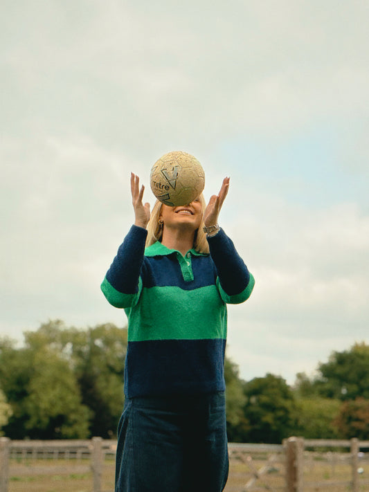 Paola Green and Blue Sweater