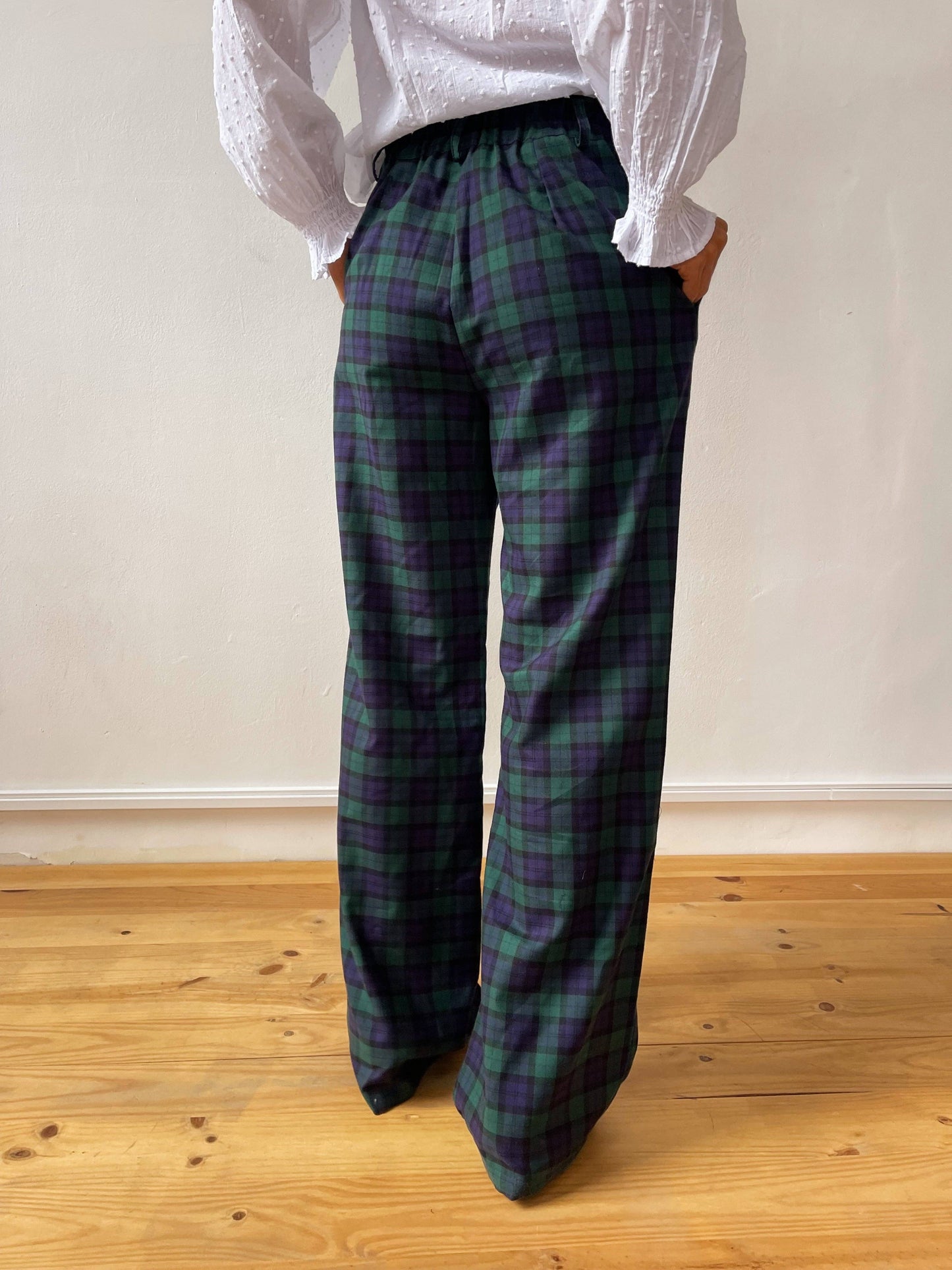 Alia Green and Navy Pants