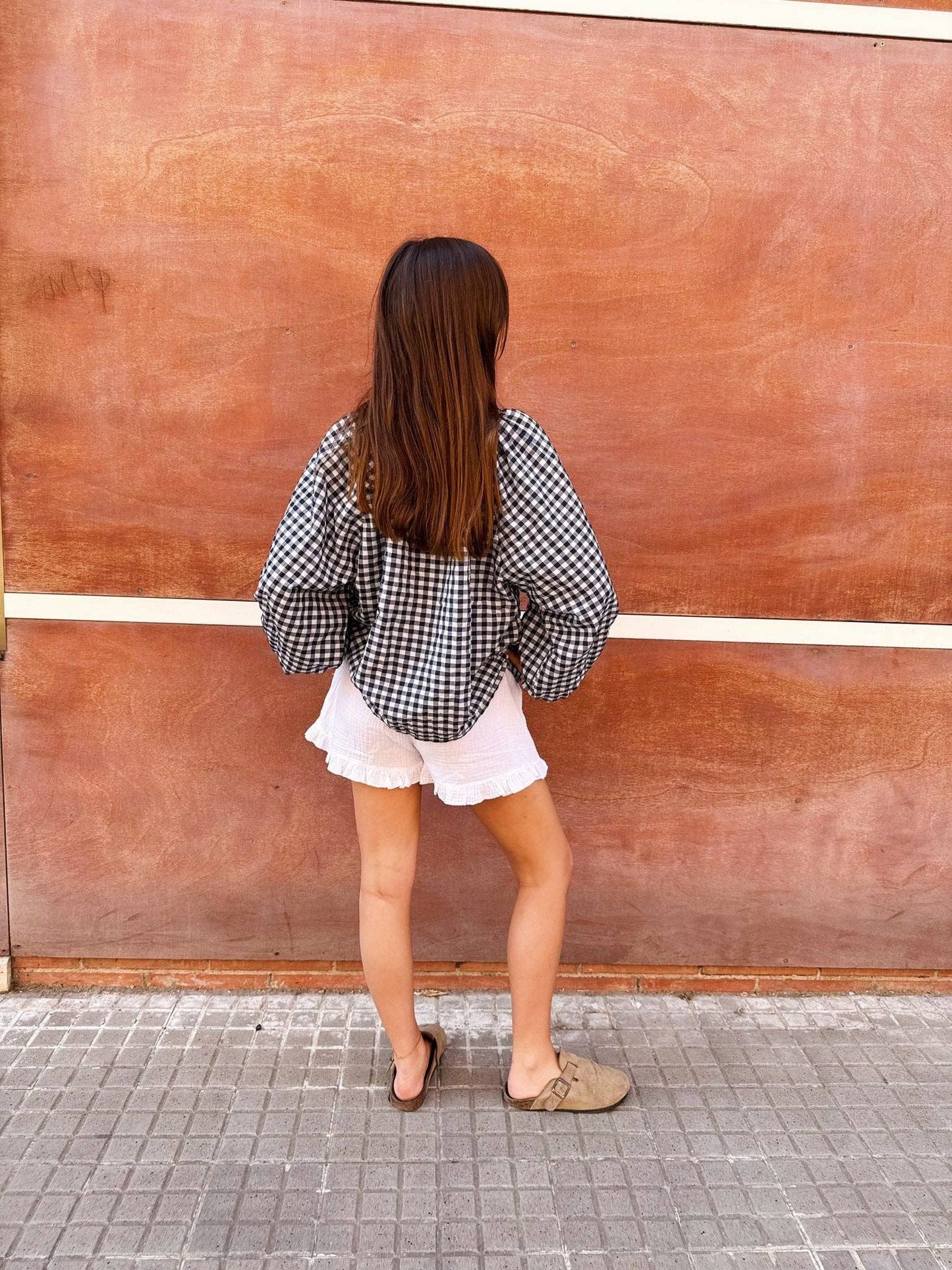 Matilde Navy Gingham Blouse