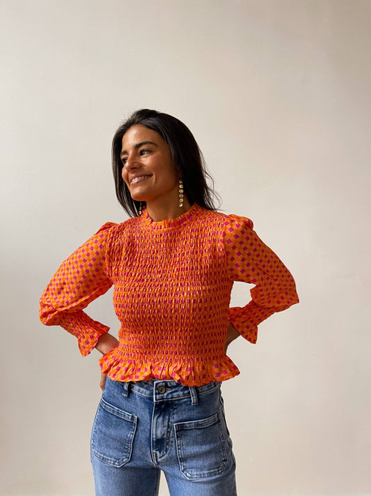 Chía Orange Blouse