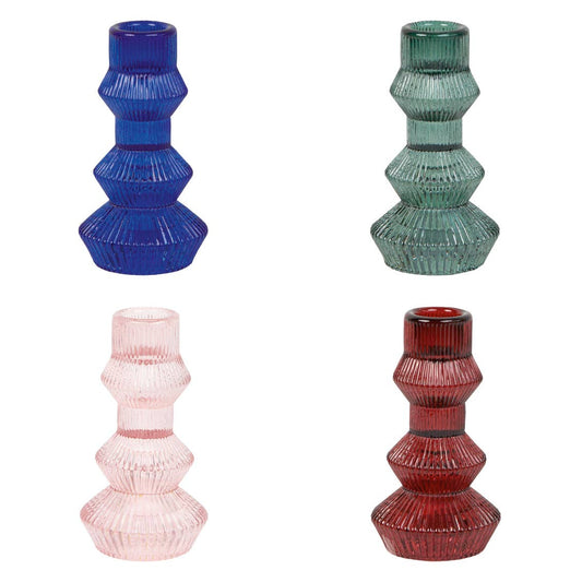 Ribbed 3-Tier Candle Holder