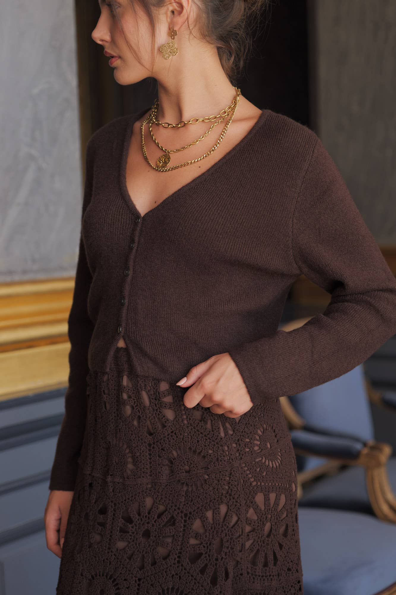 Mila V-neck Knitted Cardi
