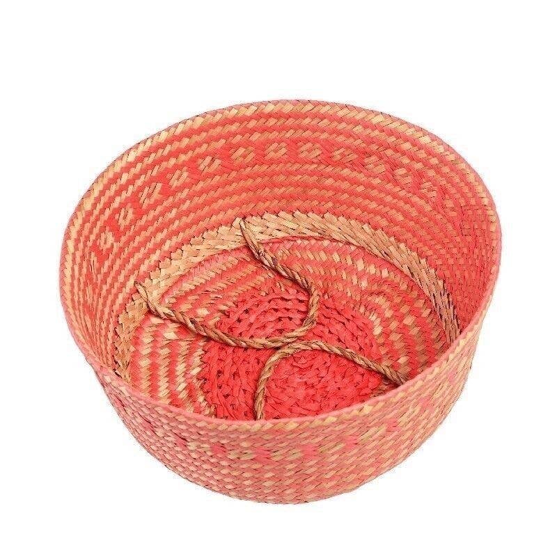 Small Seagrass Basket - Coral