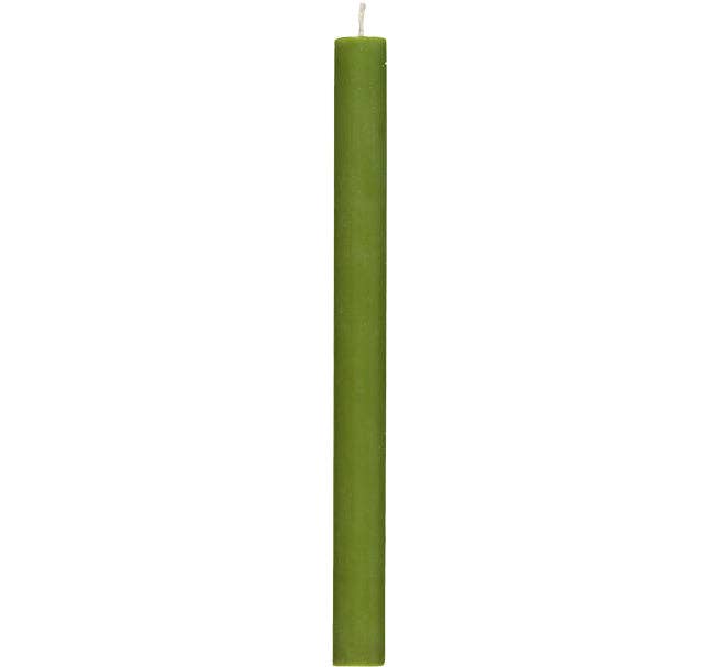 Olive Green Eco Dinner Candles, 6 per pack