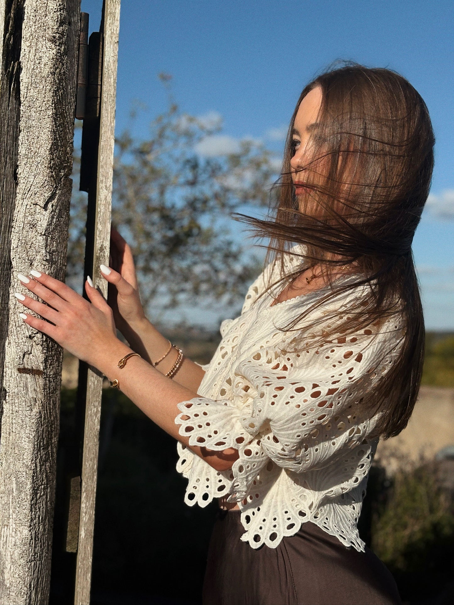 Lucy Lace Crop Blouse