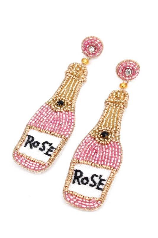 PINK ROSE EARRINGS