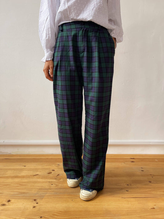 Alia Green and Navy Pants