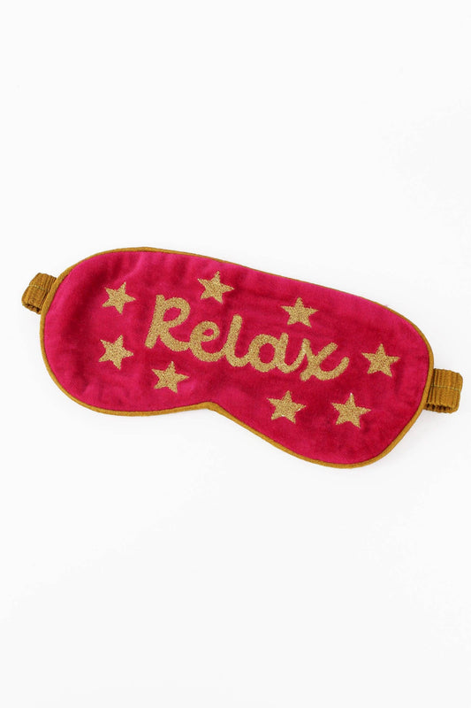 PINK VELVET RELAX SLEEP EYE MASK