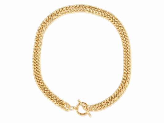Molly Curb Chain Statement T-bar Necklace