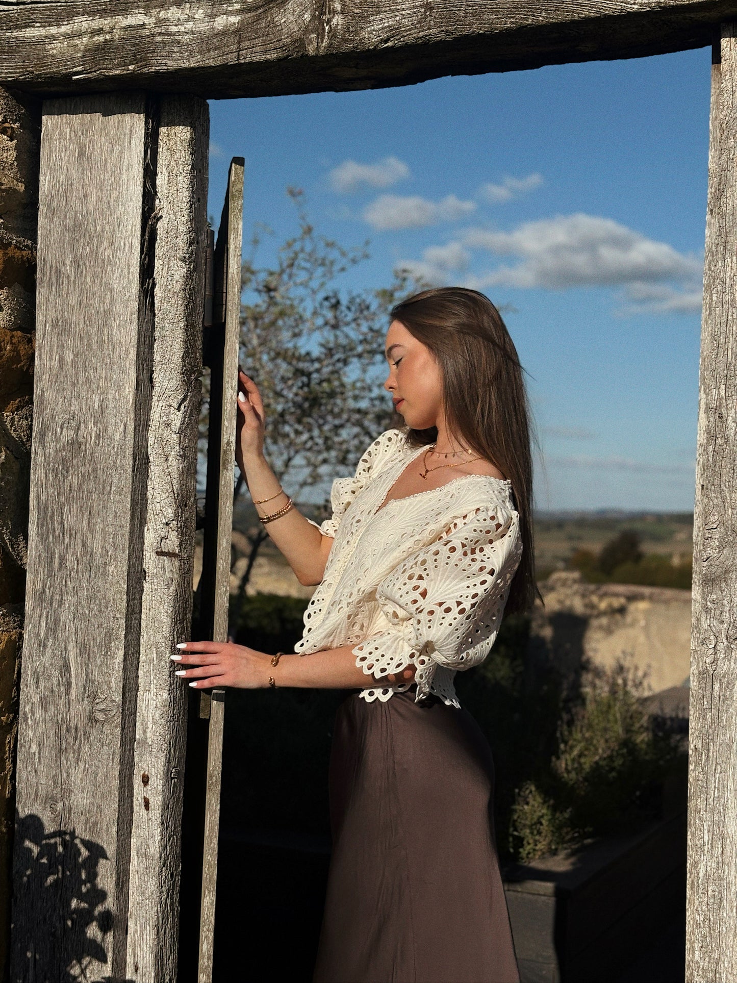 Lucy Lace Crop Blouse