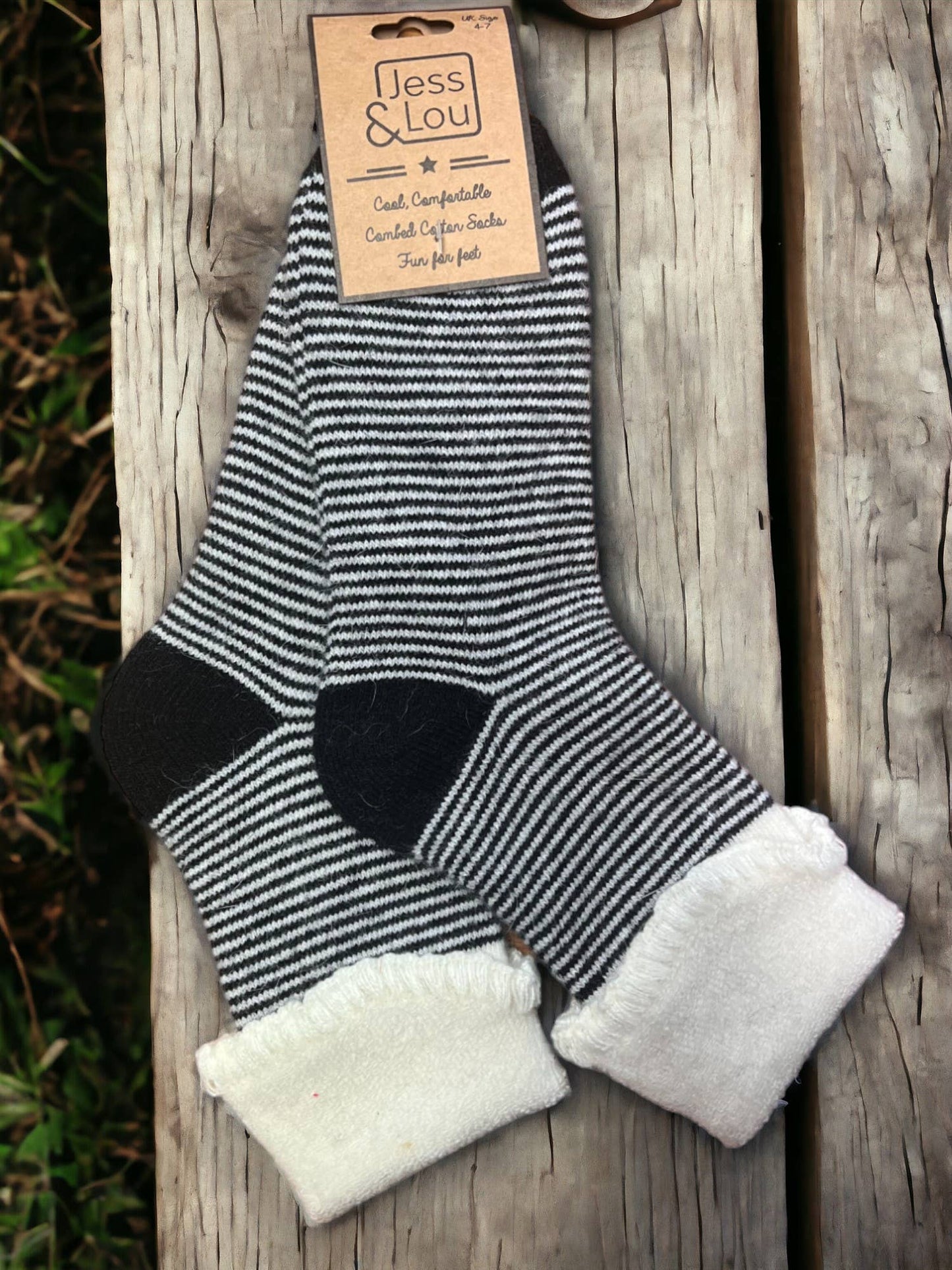 Striped Super Cosy Cuff Socks