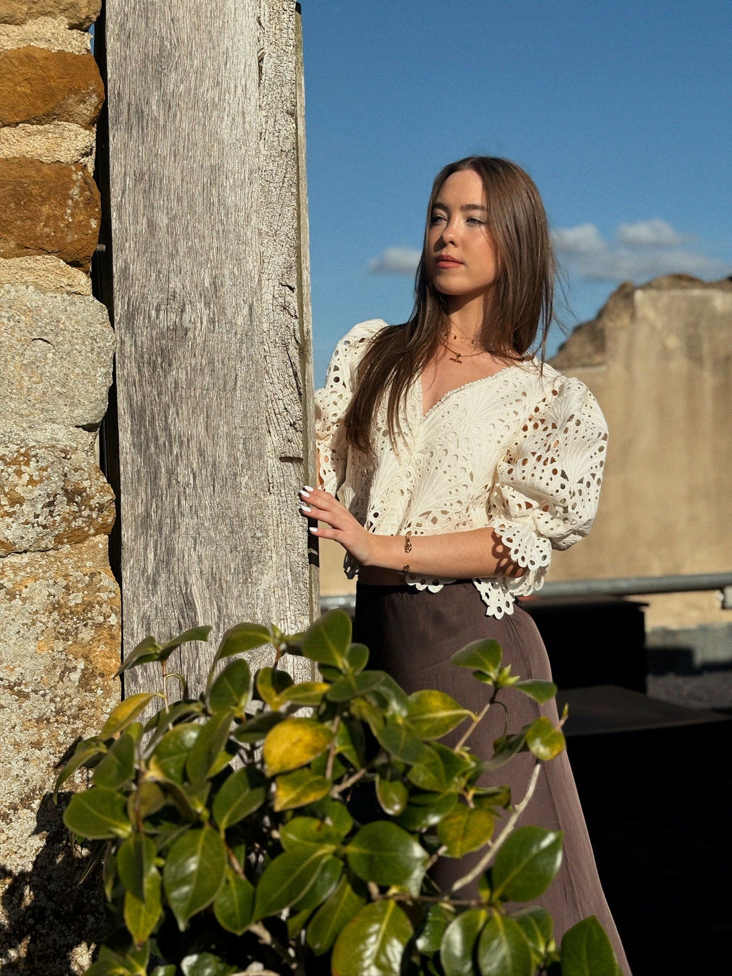 Lucy Lace Crop Blouse