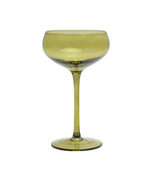 Olive Coupe Glasses - Set of Two