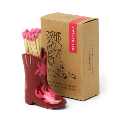 Nashville Ceramic Western Boot Match Holder