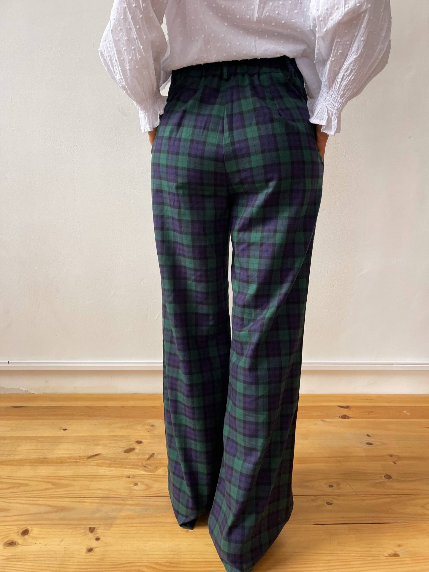 Alia Green and Navy Pants