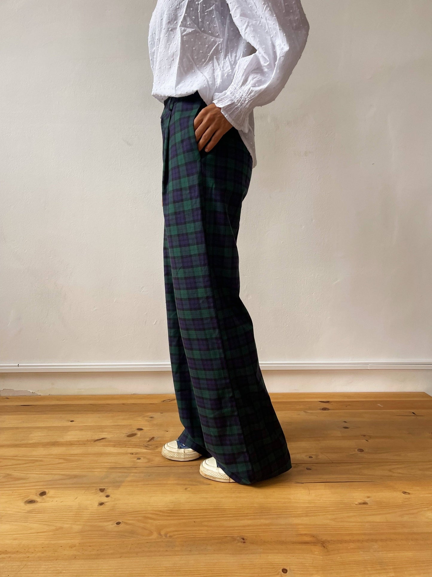 Alia Green and Navy Pants