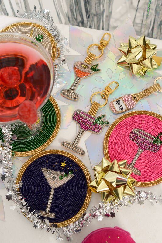 PINK BERRY FIZZ COCKTAIL KEYRING