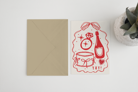 Yay! Wedding/Engagement A6/5x7 card
